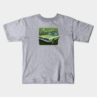 1967 Mercury Cougar in lime frost Kids T-Shirt